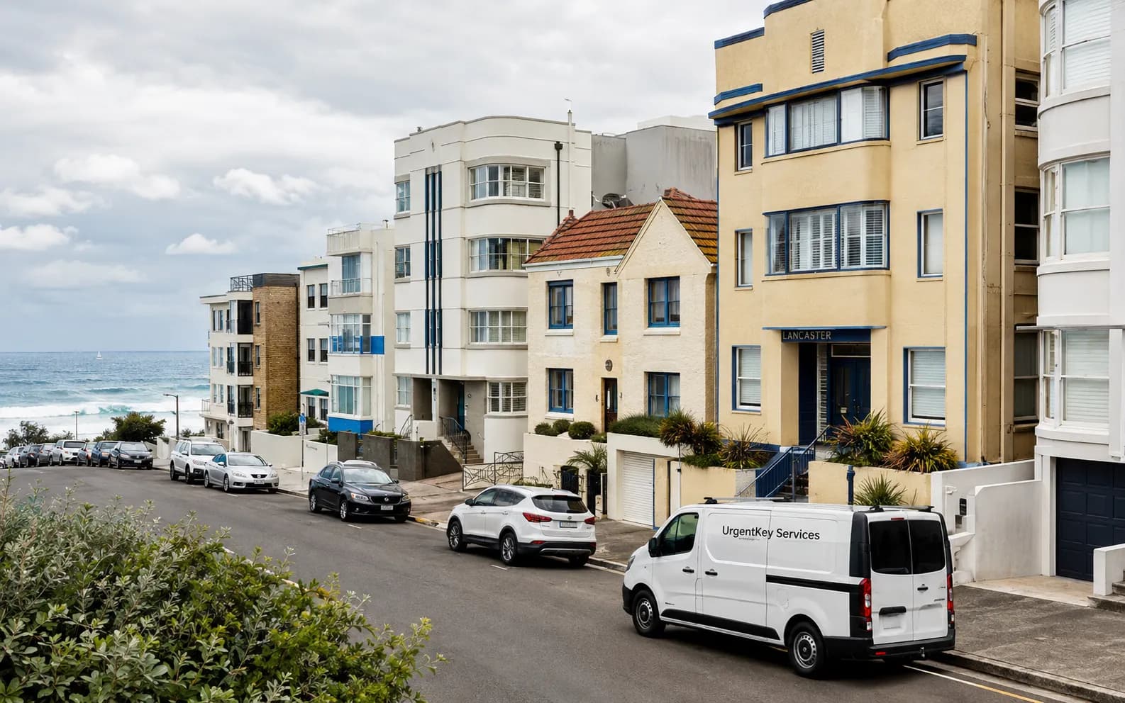 Streetscape of Bondi Beach, Sydney