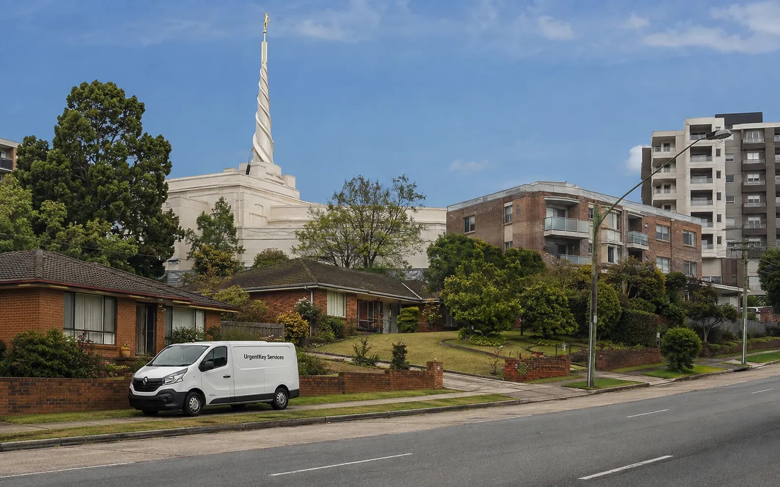 Streetscape of Carlingford, Sydney