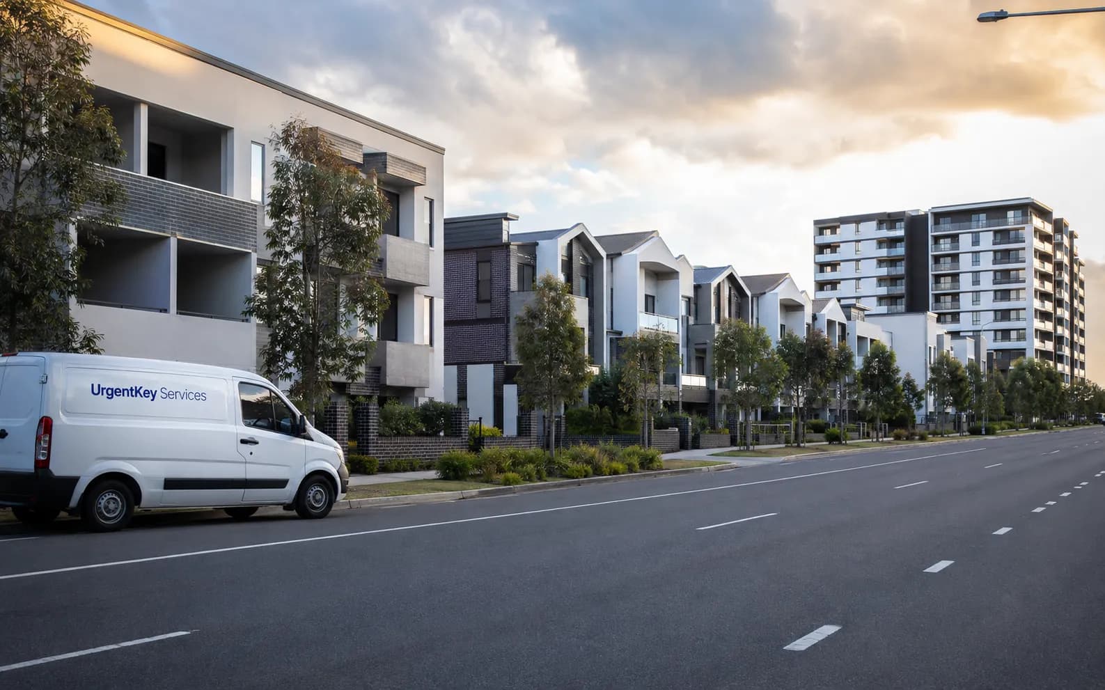 Streetscape of Edmondson Park, Sydney
