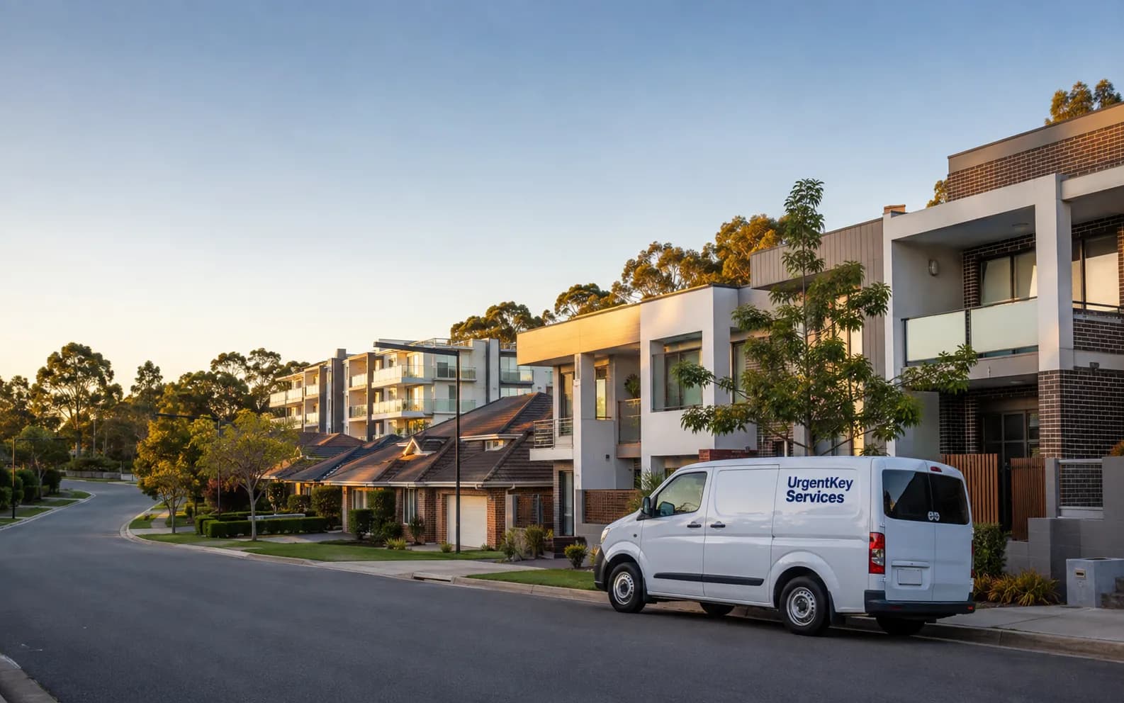 Streetscape of Kellyville, Sydney