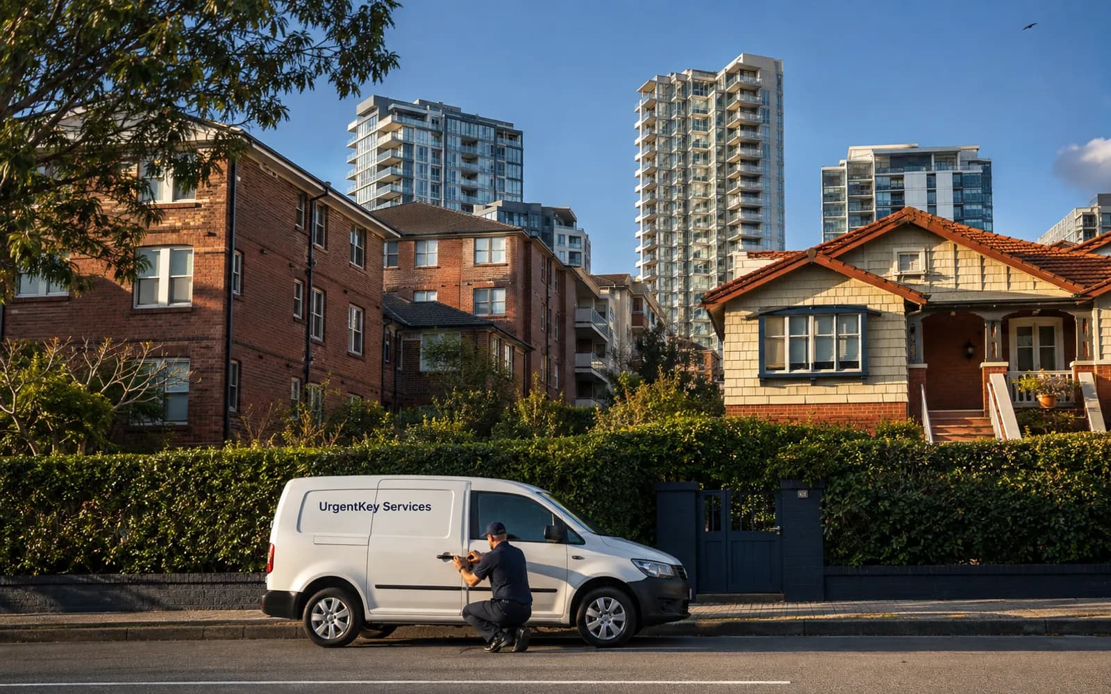 Streetscape of Lane Cove, Sydney