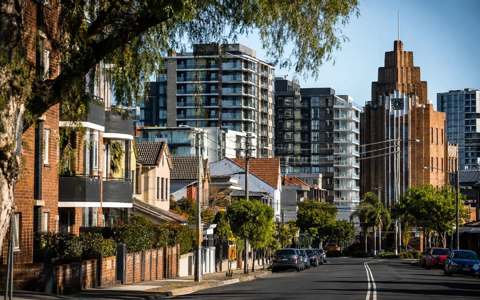 Streetscape of Rockdale, Sydney