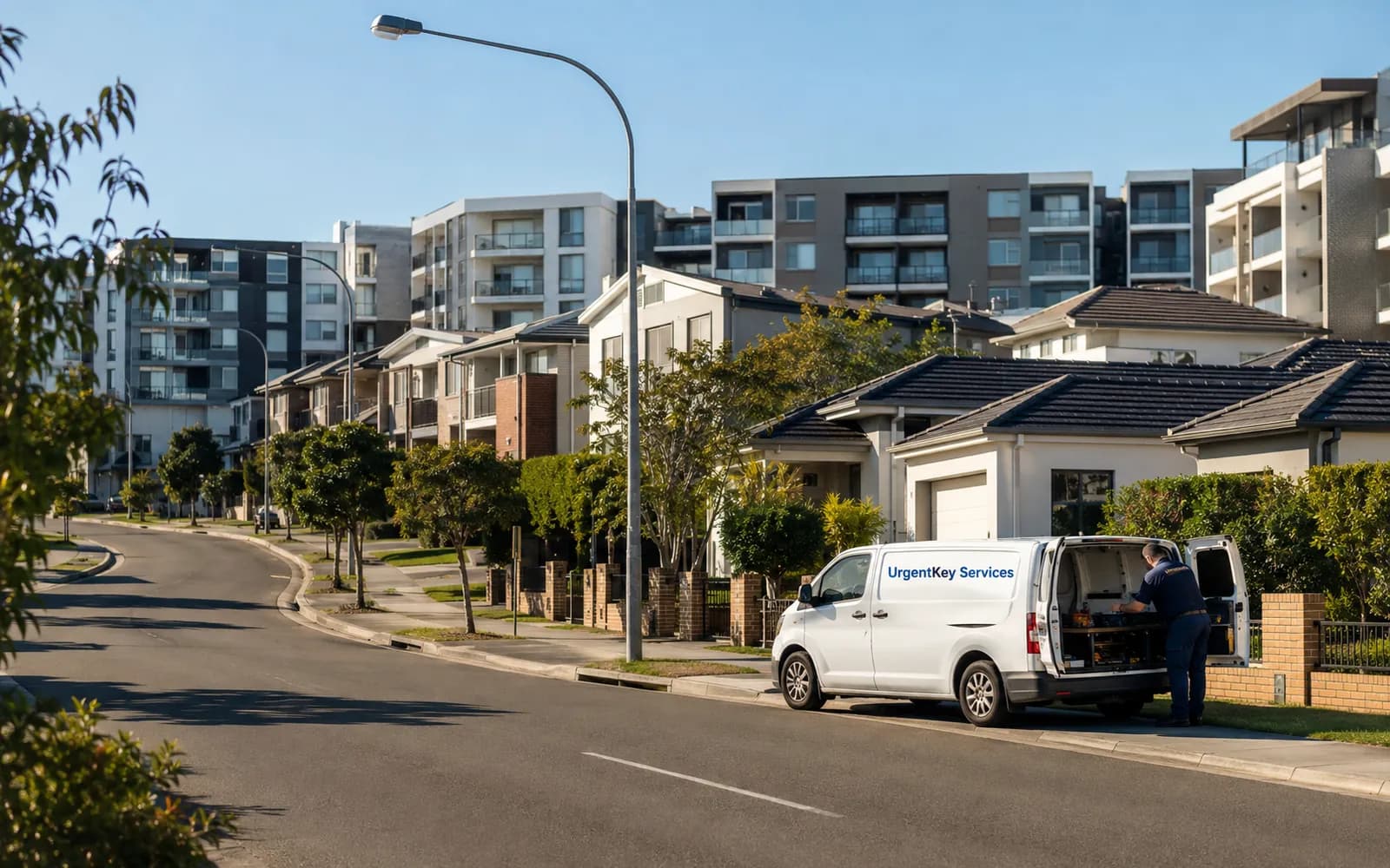 Streetscape of Rouse Hill, Sydney