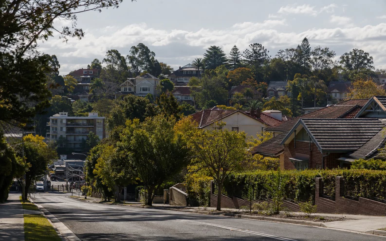 Streetscape of Turramurra, Sydney