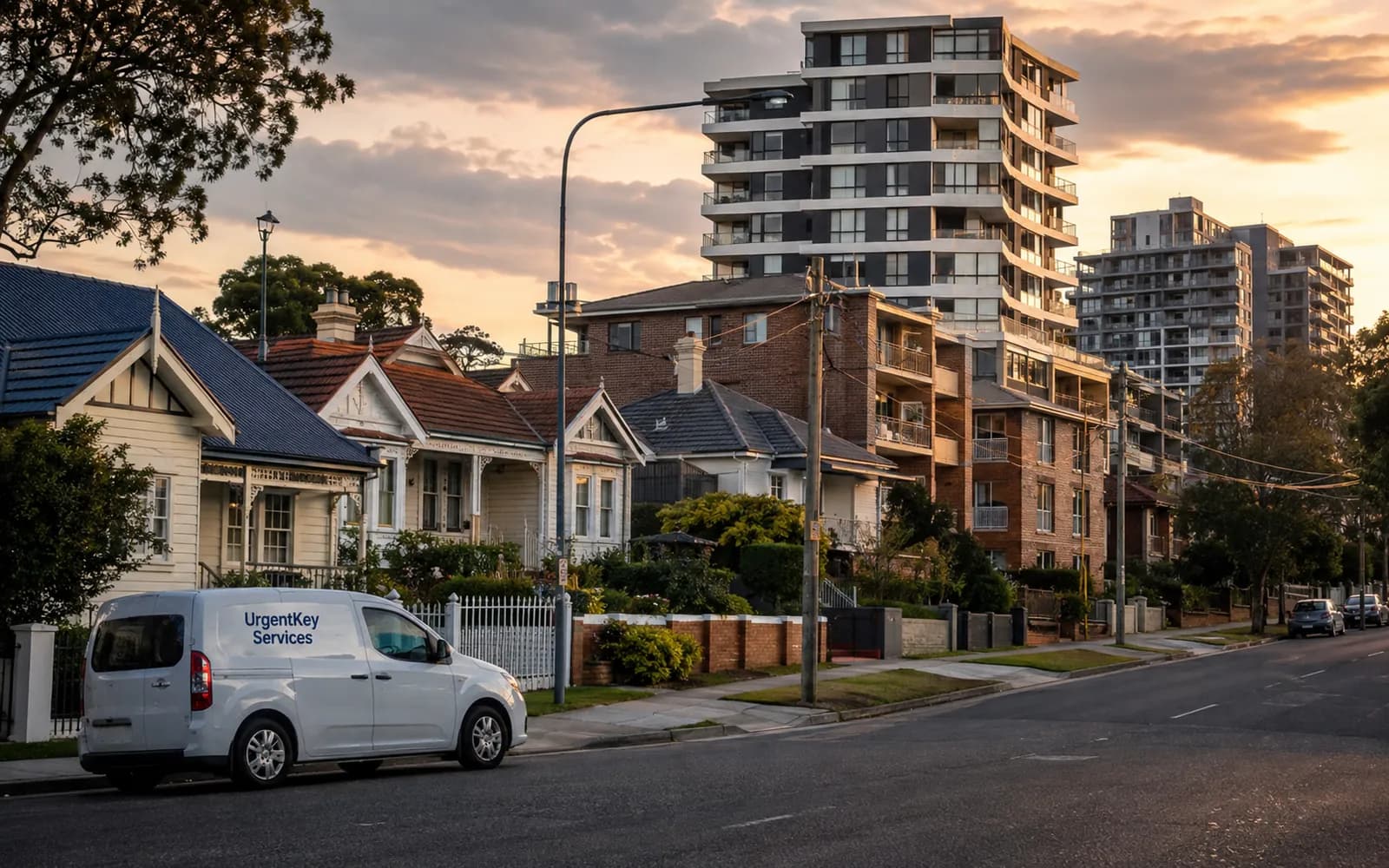 Streetscape of West Ryde, Sydney